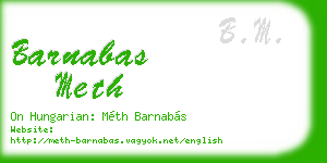 barnabas meth business card